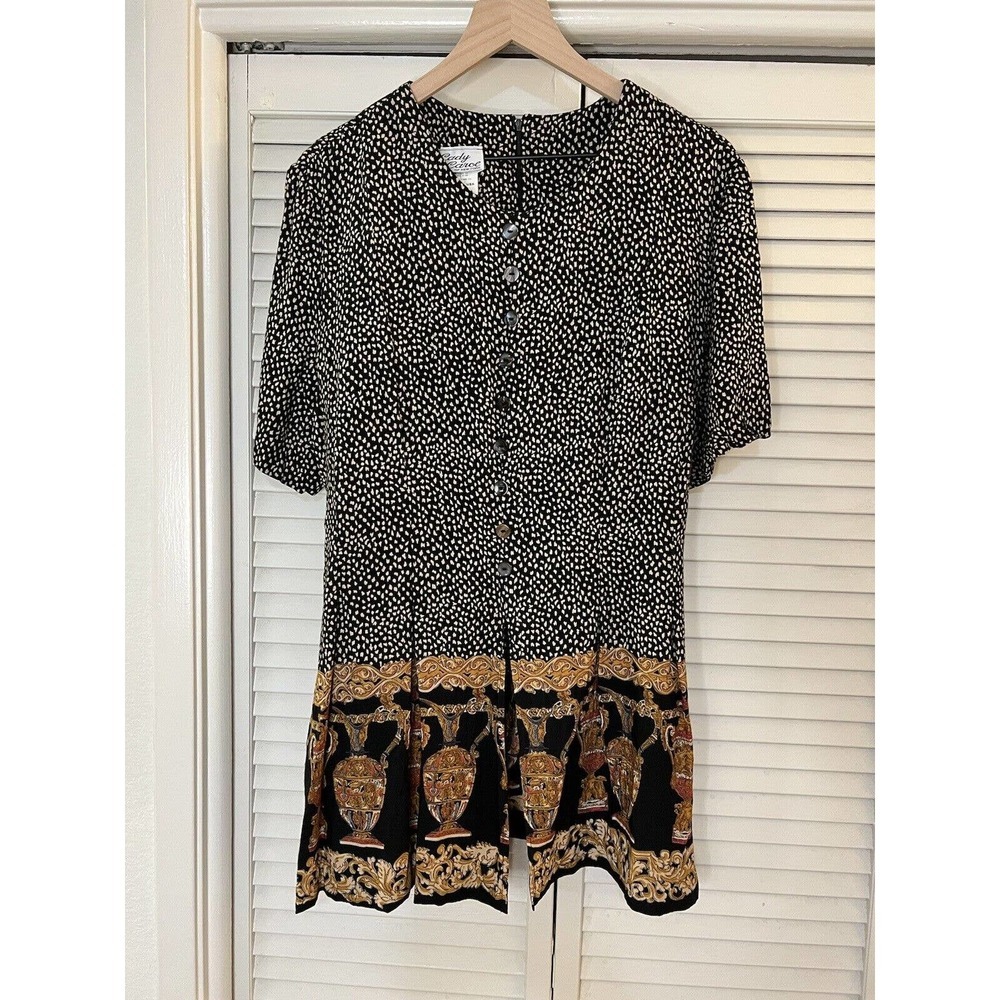 Vintage Lady Carol of New York Short Sleeve Blouse Top Size 18 Women’s